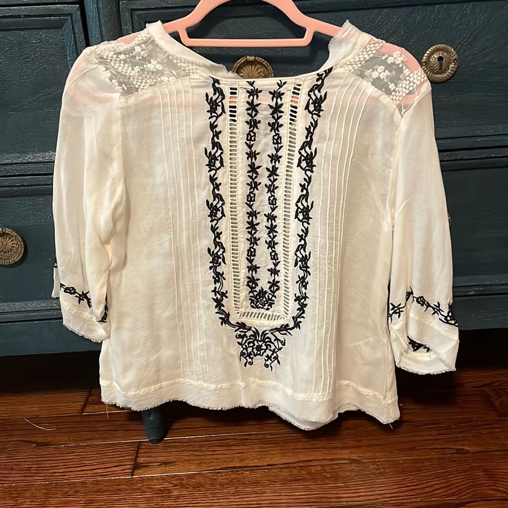 Cream and Navy top